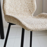 Barkrukken - Beau Barkruk Beige Chenille Stof - 67 cm Zithoogte - Zonder Armleuningen - Dimehouse