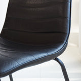 Eetkamerstoelen - Industriële eetkamerstoel Mark zwart - Dimehouse