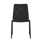 Eetkamerstoelen - Eetkamerstoel Noan Microvezel Antraciet - Zonder Armleuningen - Dimehouse