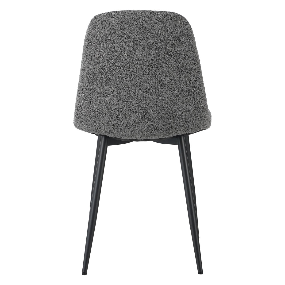 Eetkamerstoelen - Set van 4 Scandinavische Eetkamerstoelen Grijs Bouclé Stof Swift - Zonder Armleuningen - Dimehouse