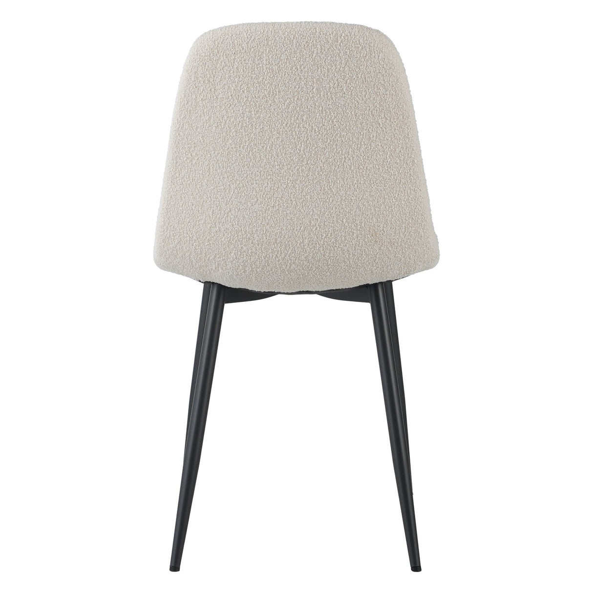 Eetkamerstoelen - Set van 4 Scandinavische Eetkamerstoelen Crème Bouclé Stof Swift - Zonder Armleuningen - Dimehouse