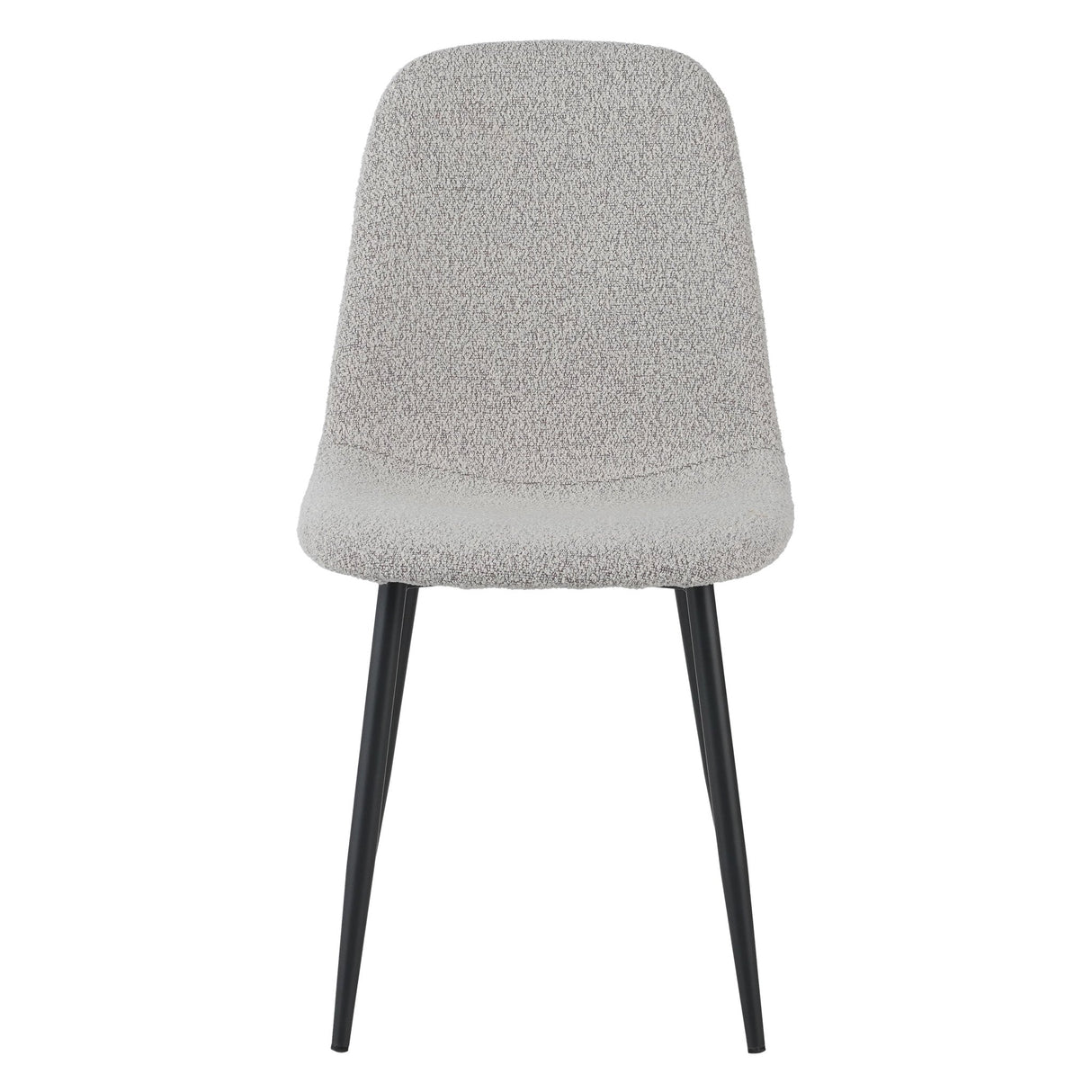 Eetkamerstoelen - Set van 4 Scandinavische Eetkamerstoelen Naturel Melange Bouclé Stof Swift - Zonder Armleuningen - Dimehouse