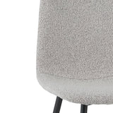 Eetkamerstoelen - Set van 4 Scandinavische Eetkamerstoelen Naturel Melange Bouclé Stof Swift - Zonder Armleuningen - Dimehouse