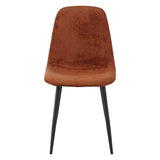 Eetkamerstoelen - Set van 4 Scandinavische Eetkamerstoelen Terra Chenille Stof Swift - Zonder Armleuningen - Dimehouse
