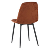 Eetkamerstoelen - Set van 4 Scandinavische Eetkamerstoelen Terra Chenille Stof Swift - Zonder Armleuningen - Dimehouse