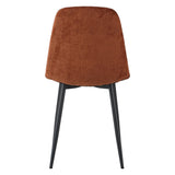 Eetkamerstoelen - Set van 4 Scandinavische Eetkamerstoelen Terra Chenille Stof Swift - Zonder Armleuningen - Dimehouse