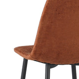 Eetkamerstoelen - Set van 4 Scandinavische Eetkamerstoelen Terra Chenille Stof Swift - Zonder Armleuningen - Dimehouse