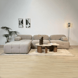 Banken - Modulaire bank 3 - zits met hocker Doblo beige - Dimehouse