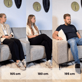 Banken - Hoekbank taupe chenille gemêleerd Ravi – links - Dimehouse