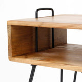 Nachttisch Aimée DH Interieur Akazie LxBxH 45x39x17 Akazienholz Weiß Fotodetail
