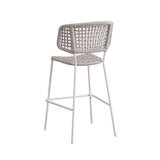 Gartenstuhl Leslie Dimehouse Weiß LxBxH 118x58x55 Seil Weißes Foto, diagonale Rückansicht