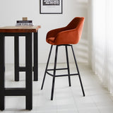 Barhocker Elise Samt Dimehouse Rost LxBxH 95x59x57 Samt Stimmungsvolles Foto von der Seite