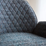 Barhocker Novan-Chenille Dimehouse Blau LxBxH 75x58x54 Stoff Atmosphäre Foto Farbmuster