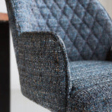 Barhocker Novan-Chenille Dimehouse Blau LxBxH 75x58x54 Stoff Atmosphärisches Fotodetail