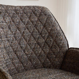 Barhocker Novan-Chenille Dimehouse Dunkelgrau LxBxH 75x58x54 Stoff Stimmungsvolles Fotodetail