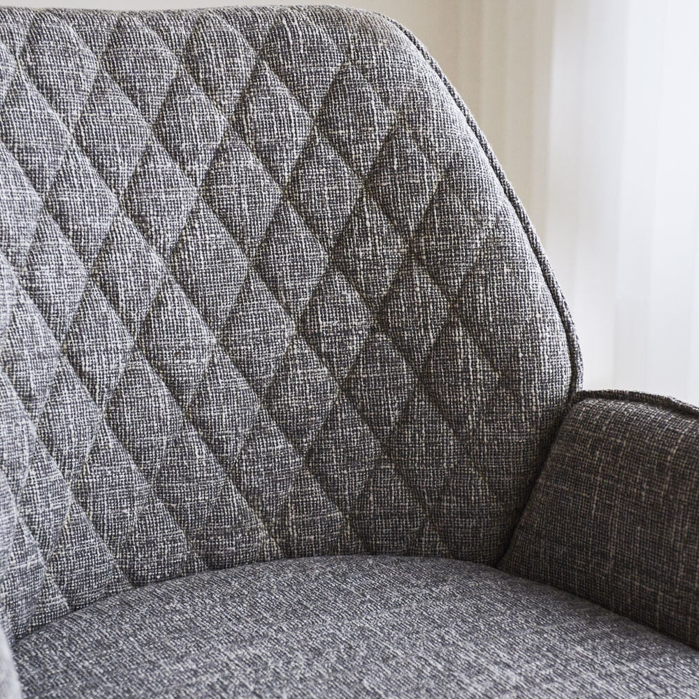 Barhocker Novan-Chenille Dimehouse Hellgrau LxBxH 75x58x54 Stoff-Atmosphäre-Fotofarbmuster