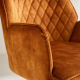 Barhocker Novan-Samt Dimehouse Cognac LxBxH 75x58x54 Stoff Stimmungsvolles Fotodetail