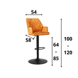 Barhocker Novan-Samt Dimehouse Cognac LxBxH 75x58x54 Stoff Weiß Fotogrößenangabe