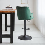 Barhocker Novan-Samt Dimehouse Grün LxBxH 75x58x54 Stoff Stimmungsvolle Fotodiagonale Rückansicht