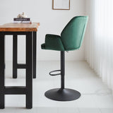Barhocker Novan-Samt Dimehouse Grün LxBxH 75x58x54 Stoff Stimmungsvolle Foto-Seitenansicht