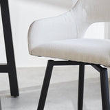 Barhocker Skye Dimehouse Weiß LxBxH 81x63x54 Stoff Stimmungsvolles Fotodetail