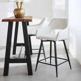 Barhocker Skye Dimehouse Weiß LxBxH 81x63x54 Stoff Stimmungsvolles Foto in Situation