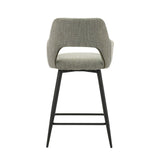 Barhocker Skye Dimehouse Grün LxBxH 81x63x54 Stoff Weißes Foto diagonale Rückansicht