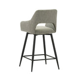 Barhocker Skye Dimehouse Grün LxBxH 81x63x54 Stoff Weißes Foto diagonale Rückansicht