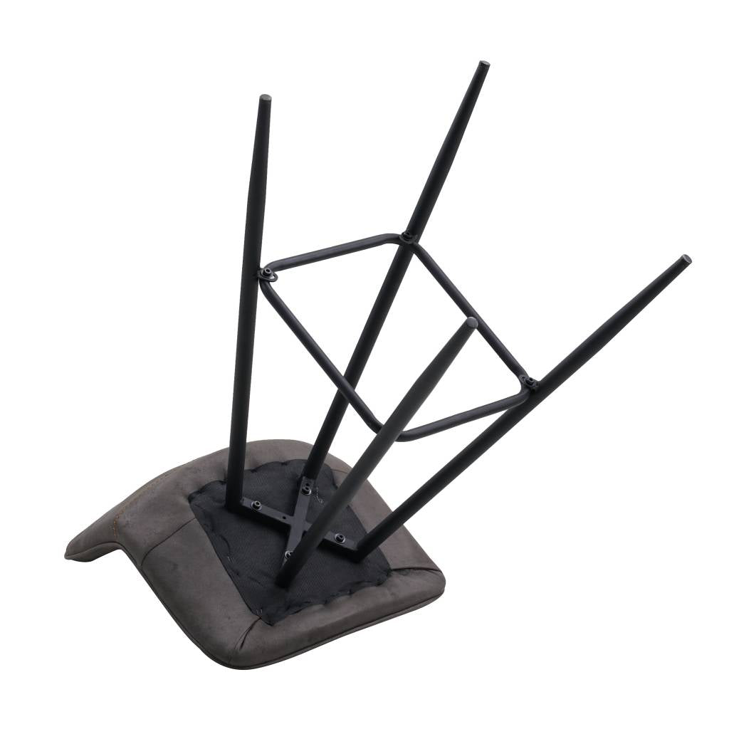 Barhocker Kenton Dimehouse Anthrazit LxBxH 84x54x49 Mikrofaser Weiß Foto anders