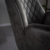 Barhocker Novan-Mikrofaser Dimehouse Anthrazit LxBxH 73x57x44 Stoff Stimmungsvolles Fotodetail