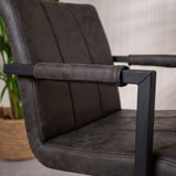 Esszimmerstuhl Jackson Dimehouse Anthrazit LxBxH 71x58x54 Stoff Stimmungsfoto Detail