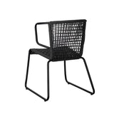 Gartenstuhl Dora Dimehouse Anthrazit LxBxH 83x69x60 Seil Weiß Foto diagonal Rückansicht