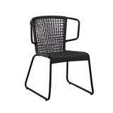 Gartenstuhl Dora Dimehouse Anthrazit LxBxH 83x69x60 Seil Weiß Foto diagonale Vorderansicht