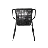 Gartenstuhl Dora Dimehouse Anthrazit LxBxH 83x69x60 Seil Weiß Foto diagonal Rückansicht