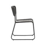 Gartenstuhl Lester Dimehouse Grau LxBxH 86x60x57 Seil Weißes Foto Seitenansicht