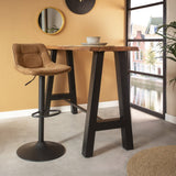 Barhocker Keston Dimehouse Cognac LxBxH 82x52x39 Mikrofaser Stimmungsvolles Situationsfoto