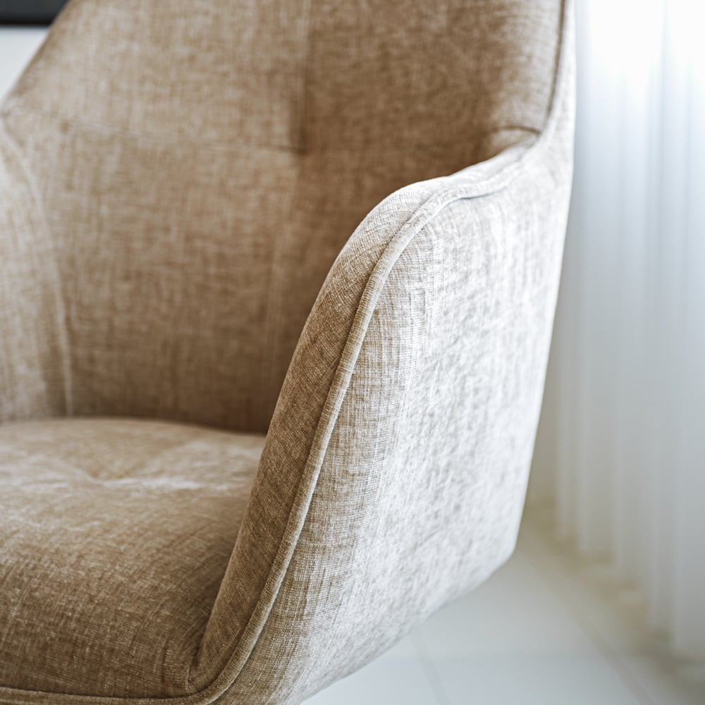 Esszimmerstuhl Camiel Dimehouse Beige LxBxH 62x61x54 Stoff Stimmungsvolles Fotodetail