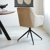 Esszimmerstuhl Camiel Dimehouse Beige LxBxH 62x61x54 Stoff Stimmungsvolle Fotodiagonale Rückansicht