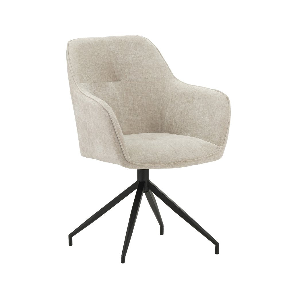 Esszimmerstuhl Camiel Dimehouse Grau LxBxH 62x61x54 Stoff Weißes Foto diagonale Vorderansicht