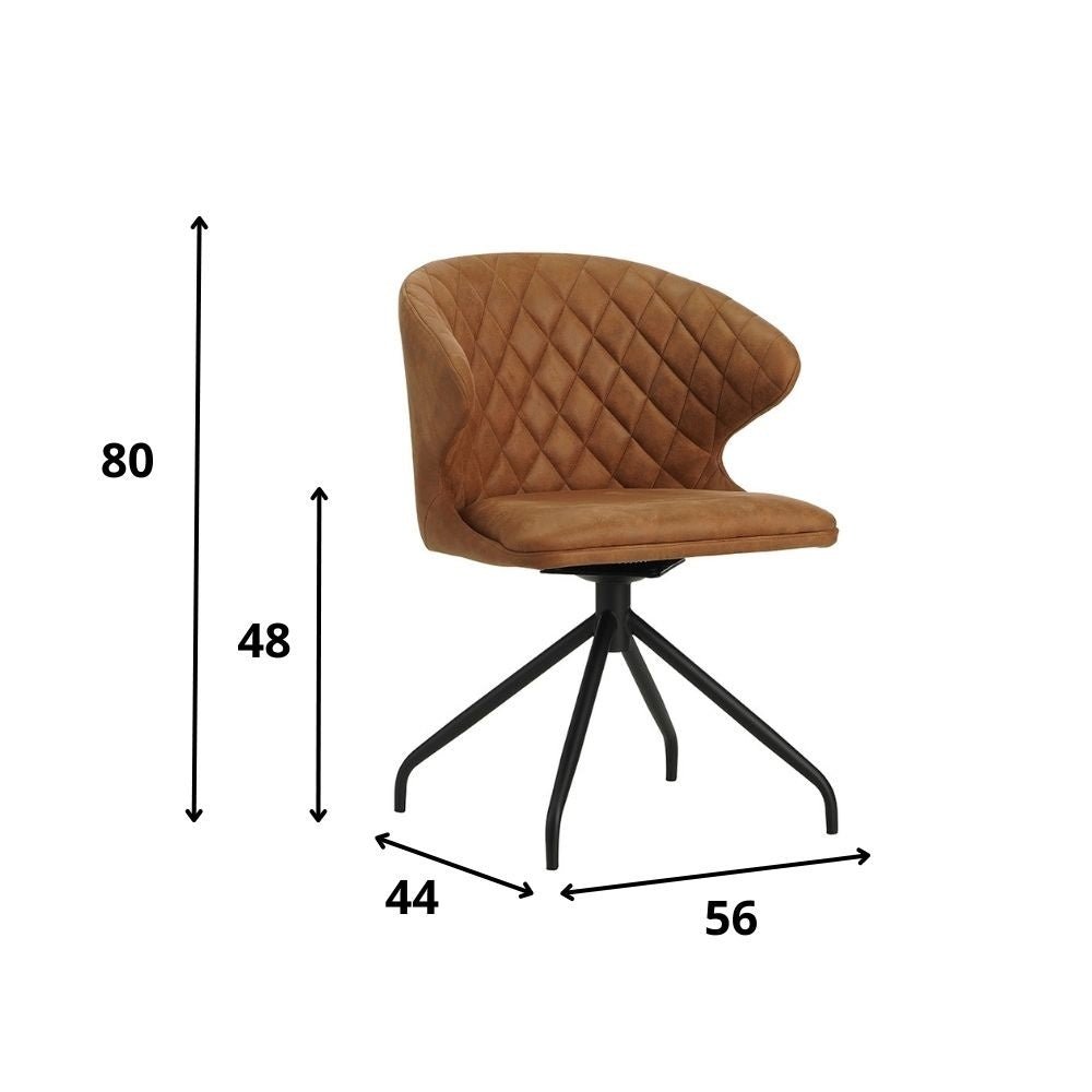 Esszimmerstuhl Eloi Dimehouse Cognac LxBxH 58x58x54 Stoff Weiß Fotogrößenangabe