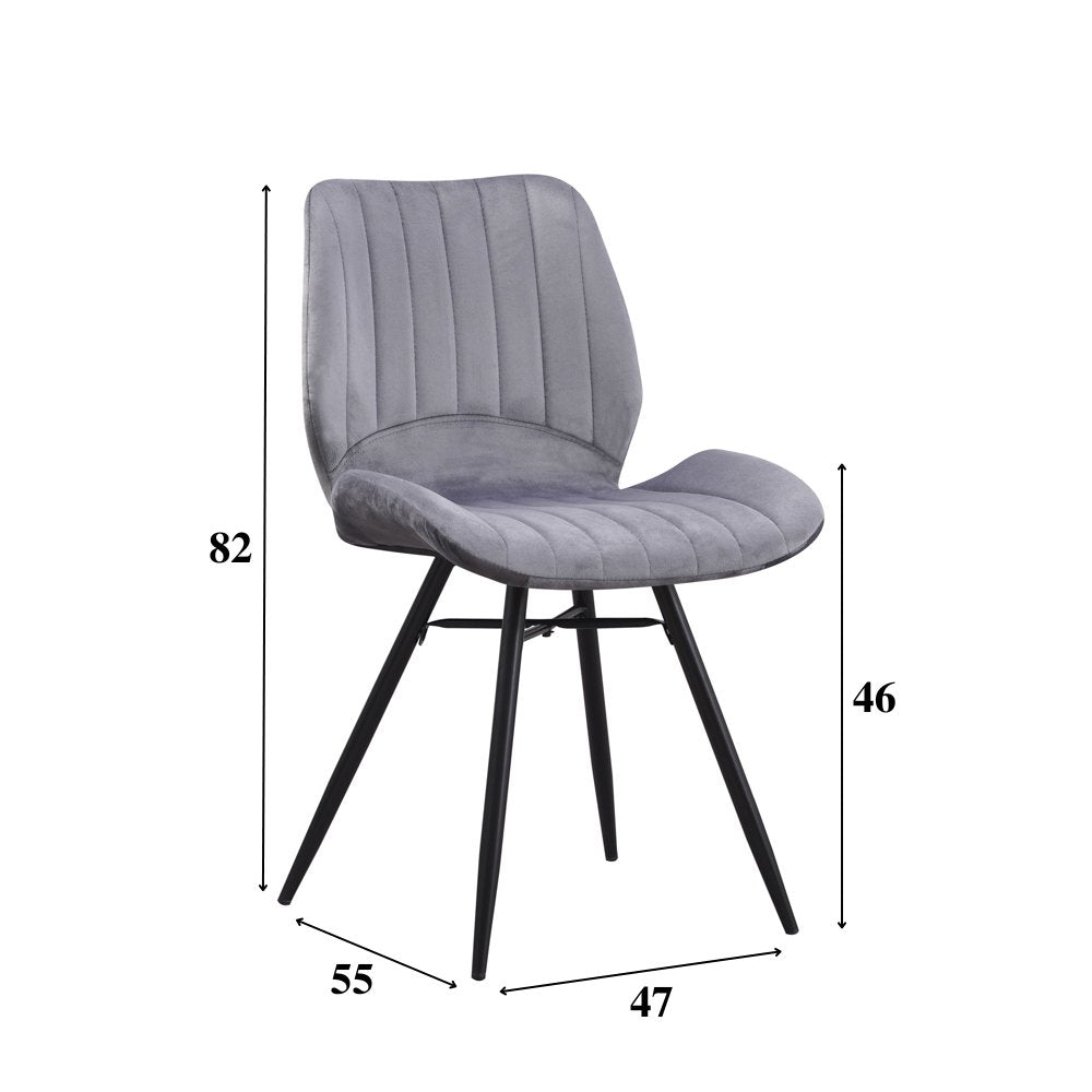 Esszimmerstuhl Schöner Samt Dimehouse Anthrazit LxBxH 71x67x49 Stoff Weiß Fotogrößenangabe