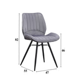 Esszimmerstuhl Schöner Samt Dimehouse Anthrazit LxBxH 71x67x49 Stoff Weiß Fotogrößenangabe