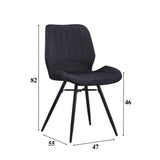 Esszimmerstuhl Schöner Samt Dimehouse Schwarz LxBxH 71x67x49 Stoff Weiß Fotogrößenangabe