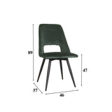 Esszimmerstuhl Mila Dimehouse Grün LxBxH 66x57x49 Stoff Weiß Fotogrößenangabe