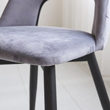 Esszimmerstuhl Mila Dimehouse Grau LxBxH 66x57x49 Stoff Stimmungsvolles Fotodetail