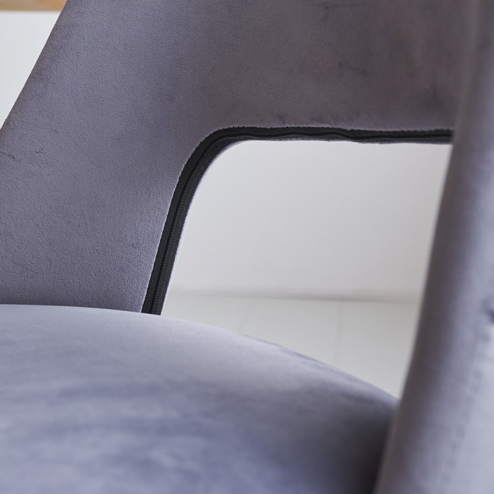Esszimmerstuhl Mila Dimehouse Grau LxBxH 66x57x49 Stoff Stimmungsvolles Fotodetail