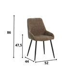 Esszimmerstuhl Elle Dimehouse Taupe LxBxH 64x61x56 Stoff Weiß Fotogrößenangabe