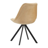 Esszimmerstuhl Jace Dimehouse Beige LxBxH 70x58x53 Stoff Weißes Foto diagonale Vorderansicht