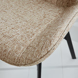 Esszimmerstuhl Jada Chenille Dimehouse Weiß LxBxH 79x57x53 Stoff Stimmungsvolles Fotodetail