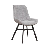 Esszimmerstuhl Jada Dimehouse Grau LxBxH 79x57x53 Stoff Weißes Foto diagonale Vorderansicht